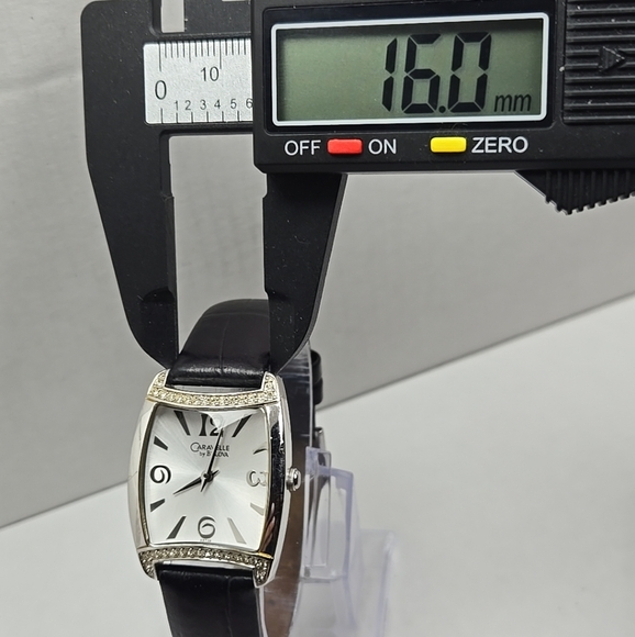 Caravelle by Bulova Womens Watch Diamond Bezel Leather Strap New Battery - Picture 5 of 11